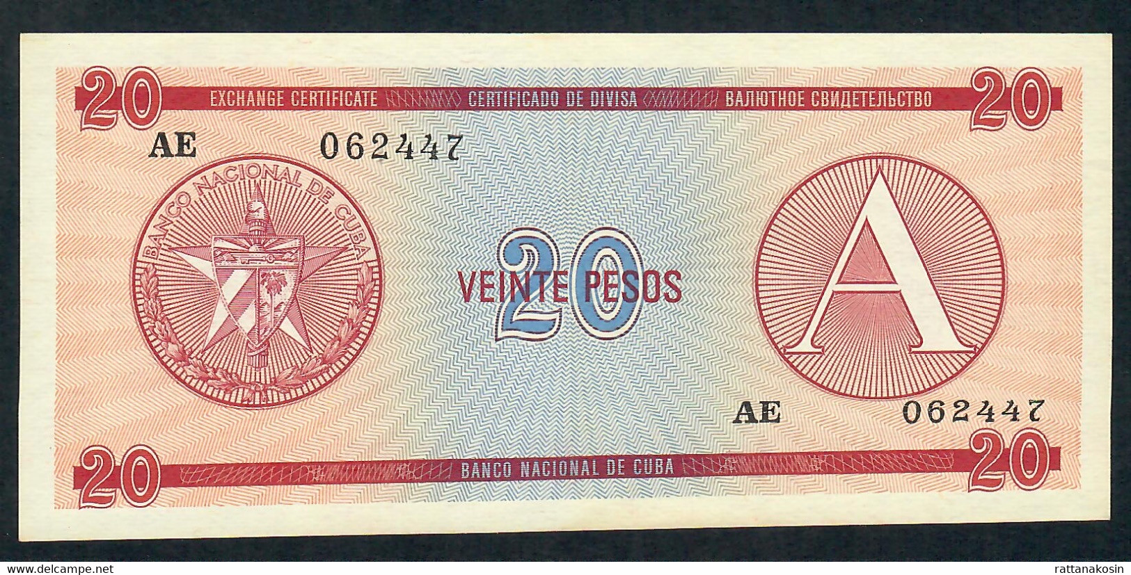 CUBA PFX5 20 PESOS  1985   UNC. - Cuba