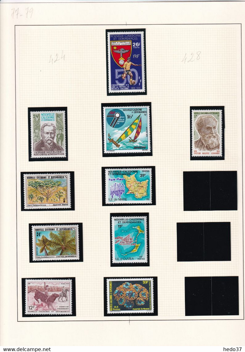 Nouvelle Calédonie N°406/465 Sauf 411,420,421,425,429,435 - Années 1977/1982 - Neuf ** Sans Charnière - TB - Collections, Lots & Series