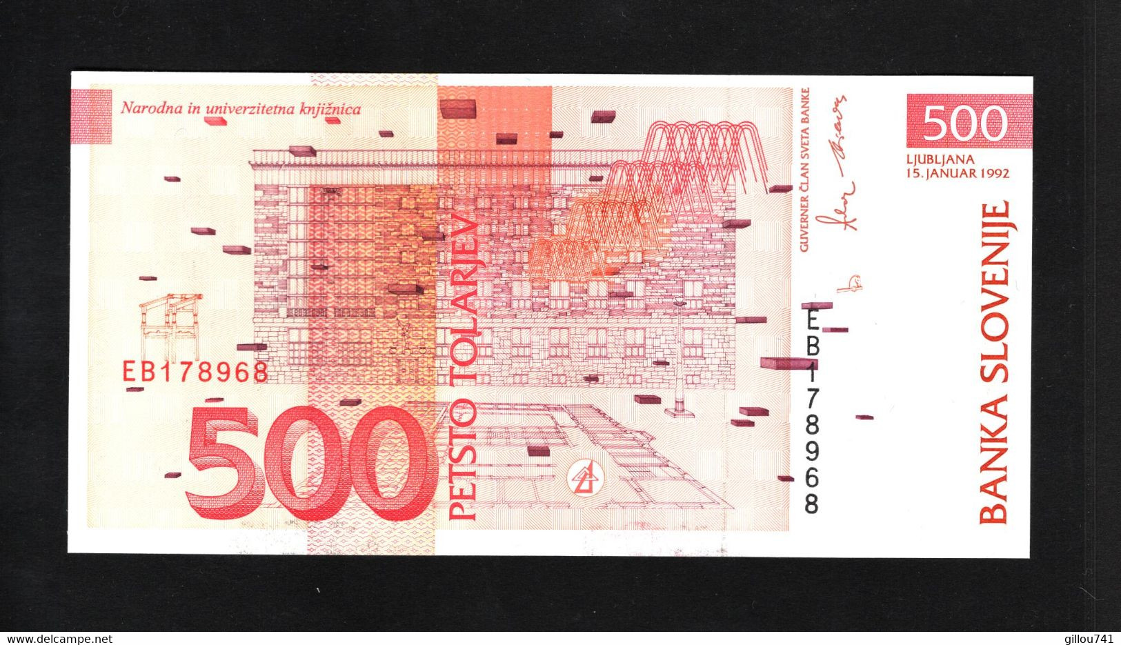 Slovénie, 500 Tolarjev, 1992-2005 Issue - Slovénie