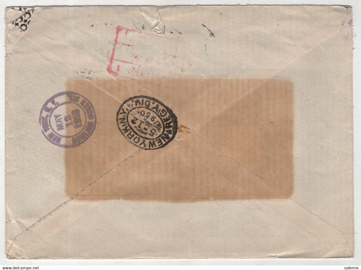 TURKEY,TURQUIE,TURKEI , ANKARA TO NEW YORK (USA) 1950 ,ETI ,BANK ,COVER - Cartas & Documentos