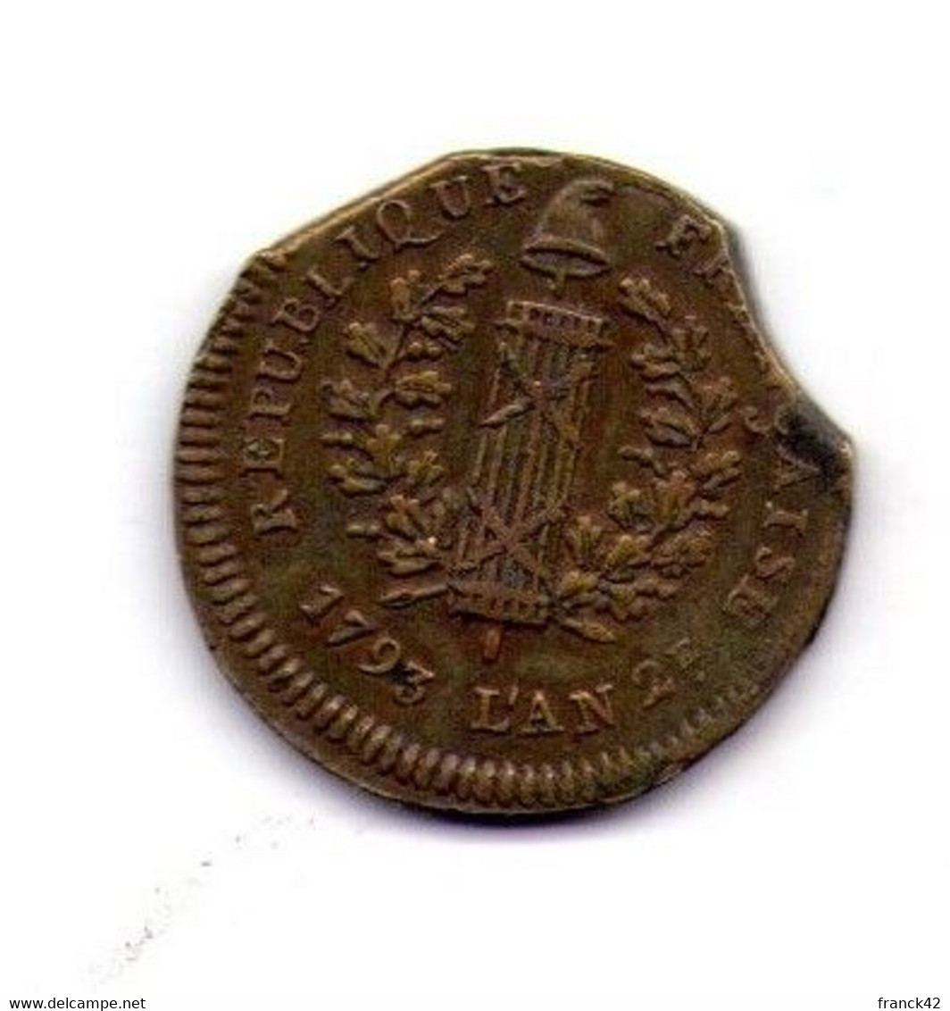 2 Sols Siege De Mayence 1793 - 1792-1975 Convention (An II – An IV)