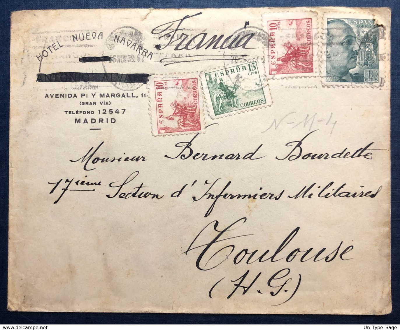 Espagne, Divers Sur Enveloppe De Madrid 1939 + Censure Madrid - (B4326) - Briefe U. Dokumente