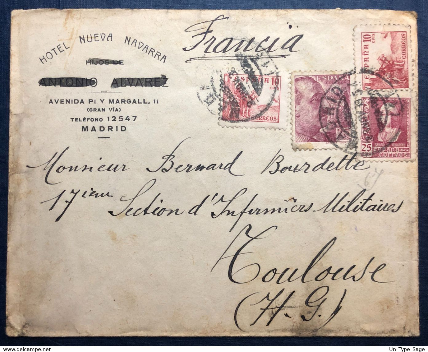 Espagne, Divers Sur Enveloppe De Madrid 1939 + Censure Madrid - (B4327) - Briefe U. Dokumente