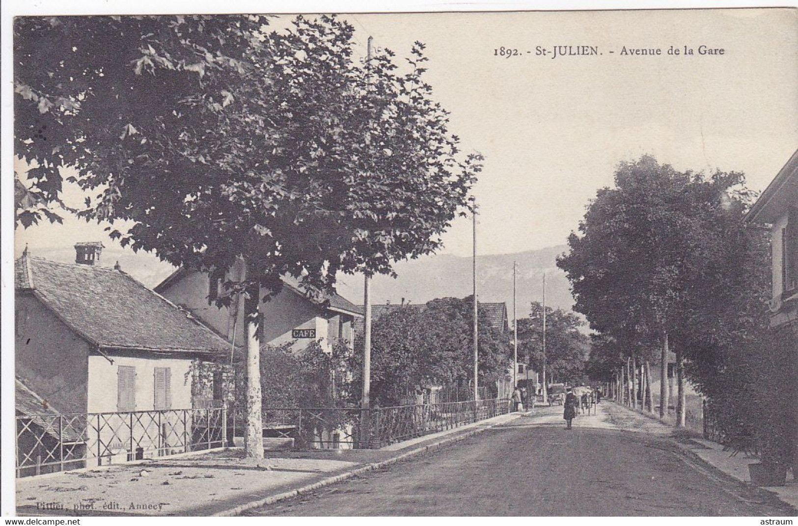 Cpa- 74 - St Julien - Avenue De La Gare - Edi Pittier N° 1892 - Saint-Julien-en-Genevois