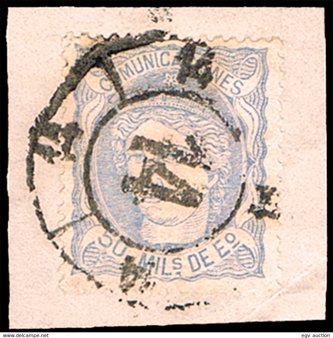 Valladolid - Edi O 107 - Fragmento Mat Rueda Carreta "14" - Used Stamps