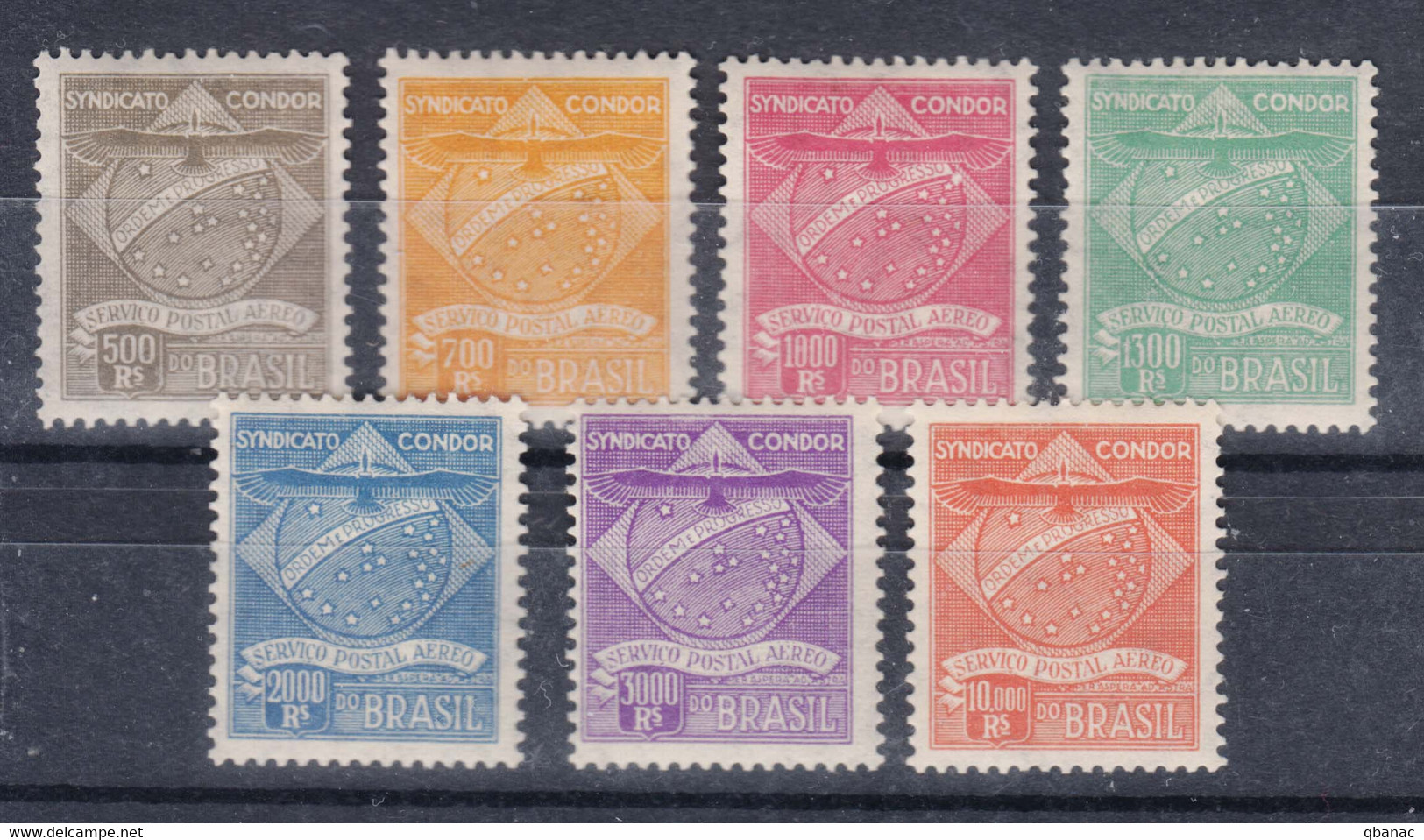 Brazil Brasil 1927 Airmail Condor Mi#C1-C7 Mint Hinged - Luchtpost