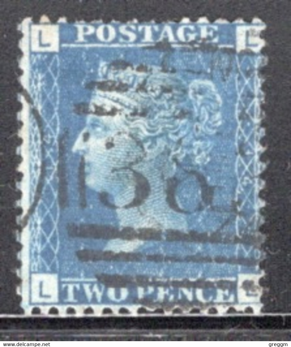 GB Queen Victoria 1858 Two Penny Blue Plate 14 In Fine Used Condition. - Used Stamps