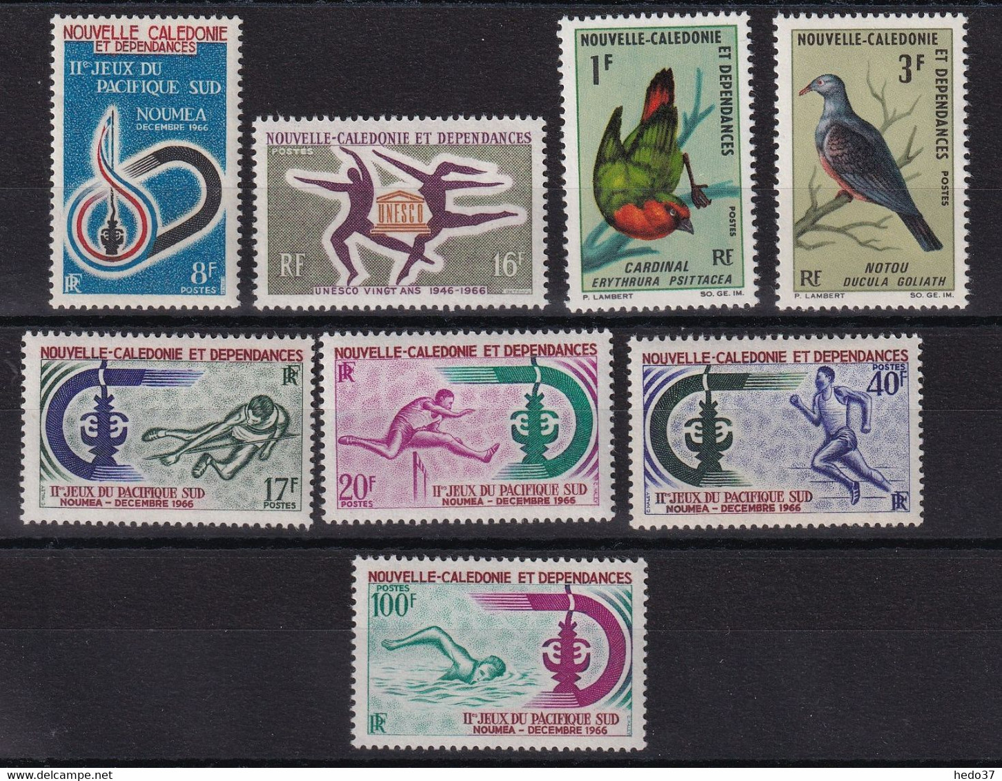 Nouvelle Calédonie Année Complète 1966 - N°328/335 - Neuf ** Sans Charnière - TB - Volledig Jaar