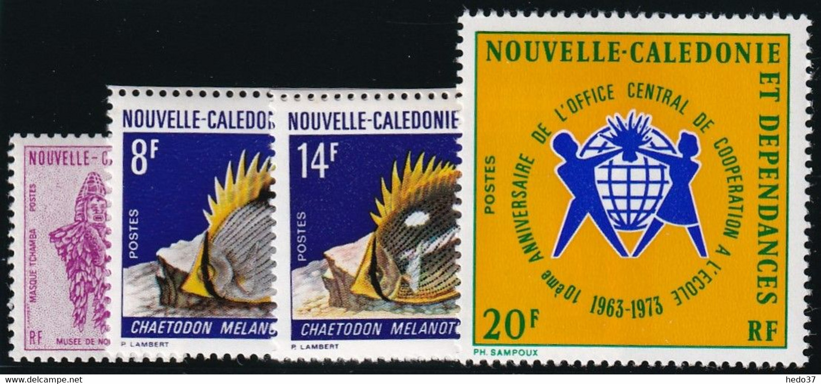 Nouvelle Calédonie Année Complète 1973 - N°386/389 - Neuf ** Sans Charnière - TB - Full Years