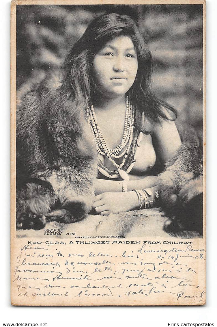 CPA Indian Kaw Claa A Thlinget Maiden From Chilkat - Seins Nus - Alaska - Autres & Non Classés