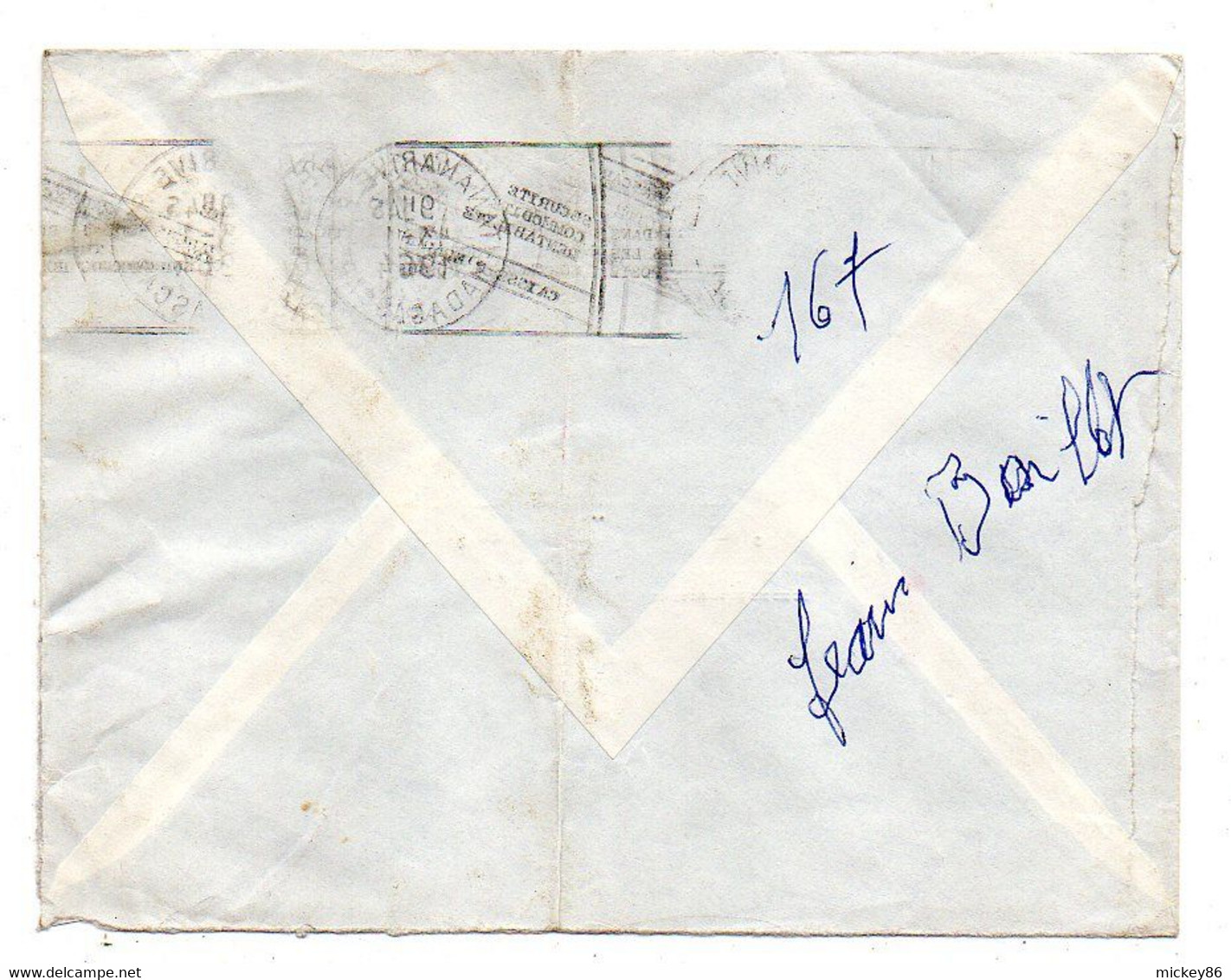 MADAGASCAR- 1964 - Lettre TANANARIVE  Pour NANTERRE -92 (France)..timbre (blason) Seul Sur Lettre....cachet - Madagaskar (1960-...)