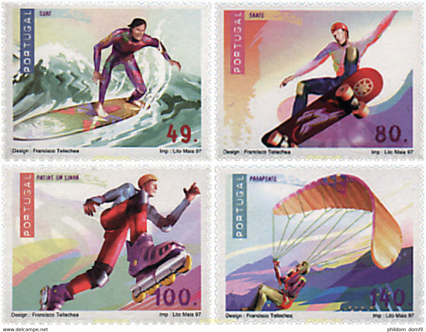 87065 MNH PORTUGAL 1997 DEPORTES EXTREMOS - Fallschirmspringen