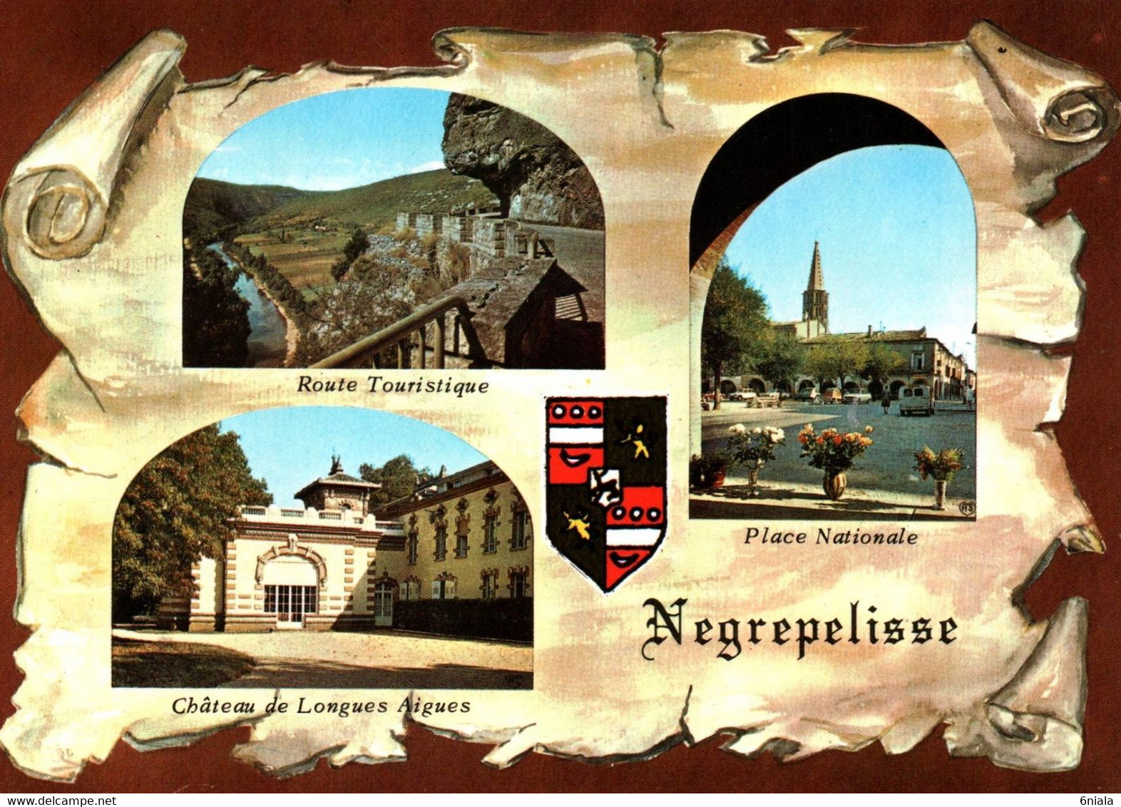 17128 NEGREPELISSE  Château De Longues Aigues, Place Nationale    ( 2 Scans ) 82 Tarn Et Garonne - Negrepelisse