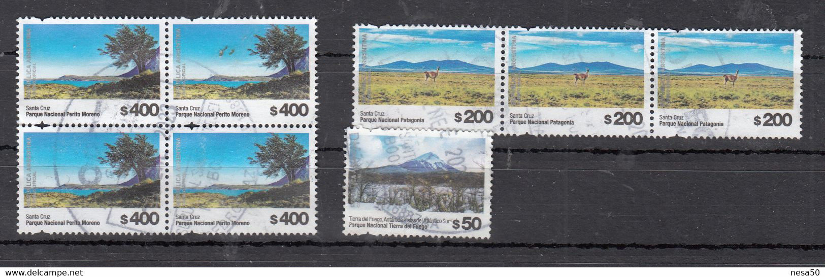 Argentinie 2019 Mi Nr 3821 + 3823 + 3825, Nationale Parken - Used Stamps