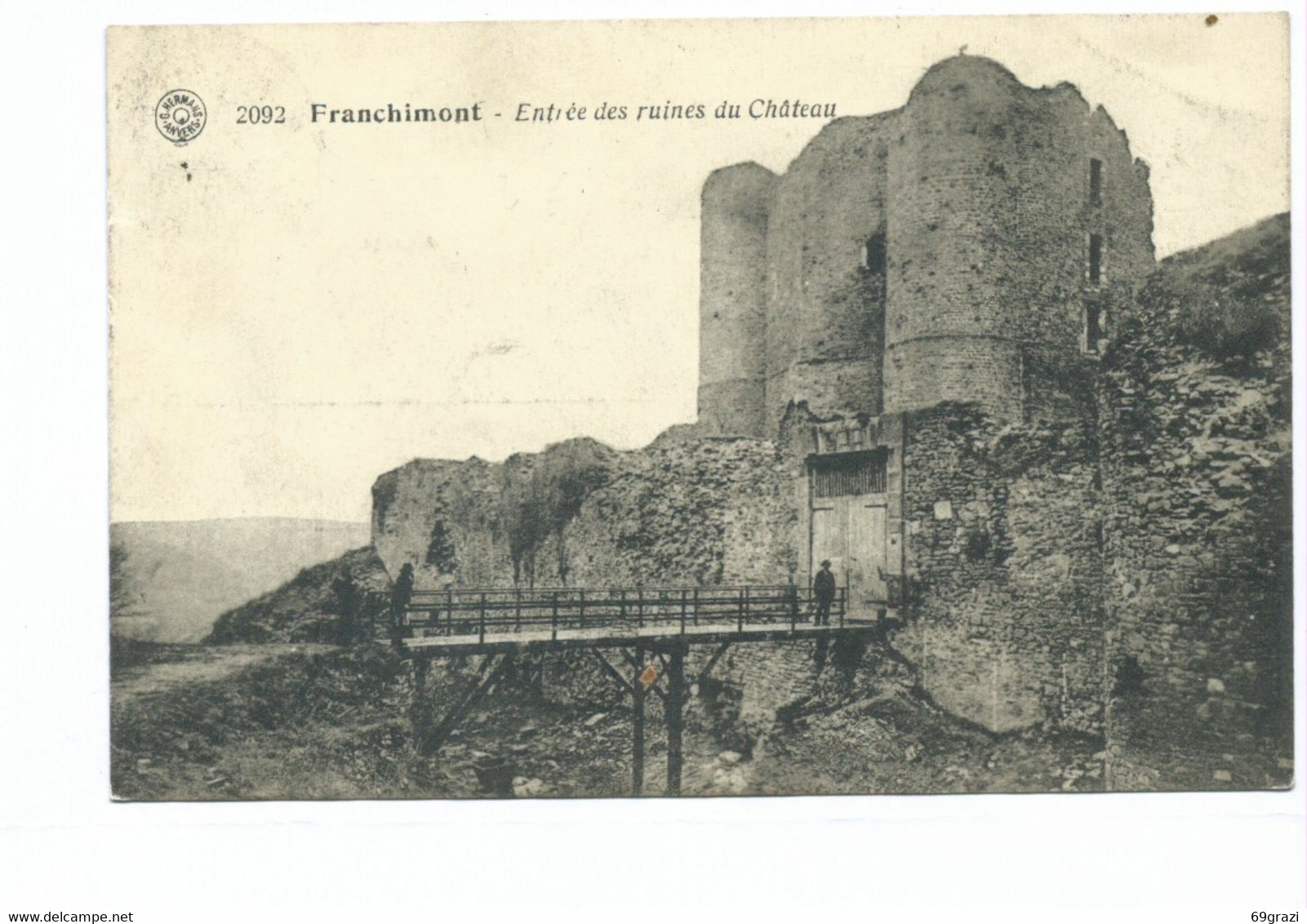 Franchimont Vue Intérieure Des Ruines - Entrée Des Ruines ( Lot De 2 Cartes ) - Theux
