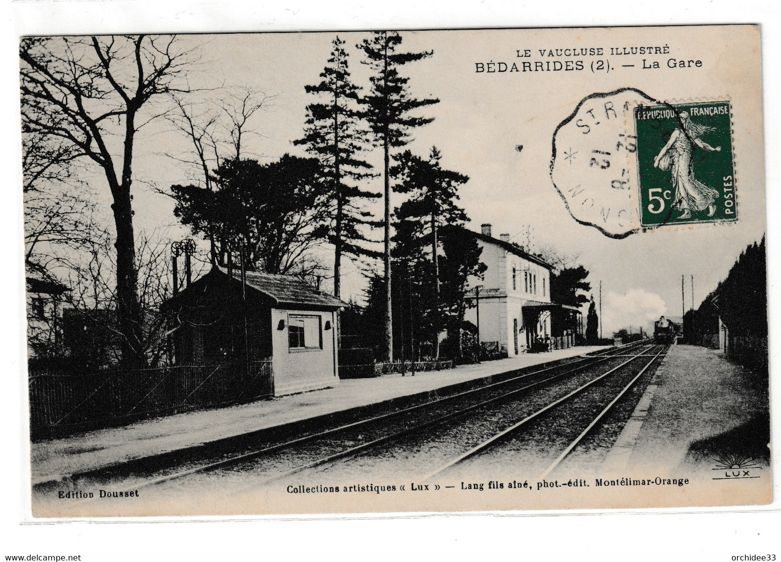 CPA Bédarrides - La Gare (avec Train En Petit Plan) - Bedarrides