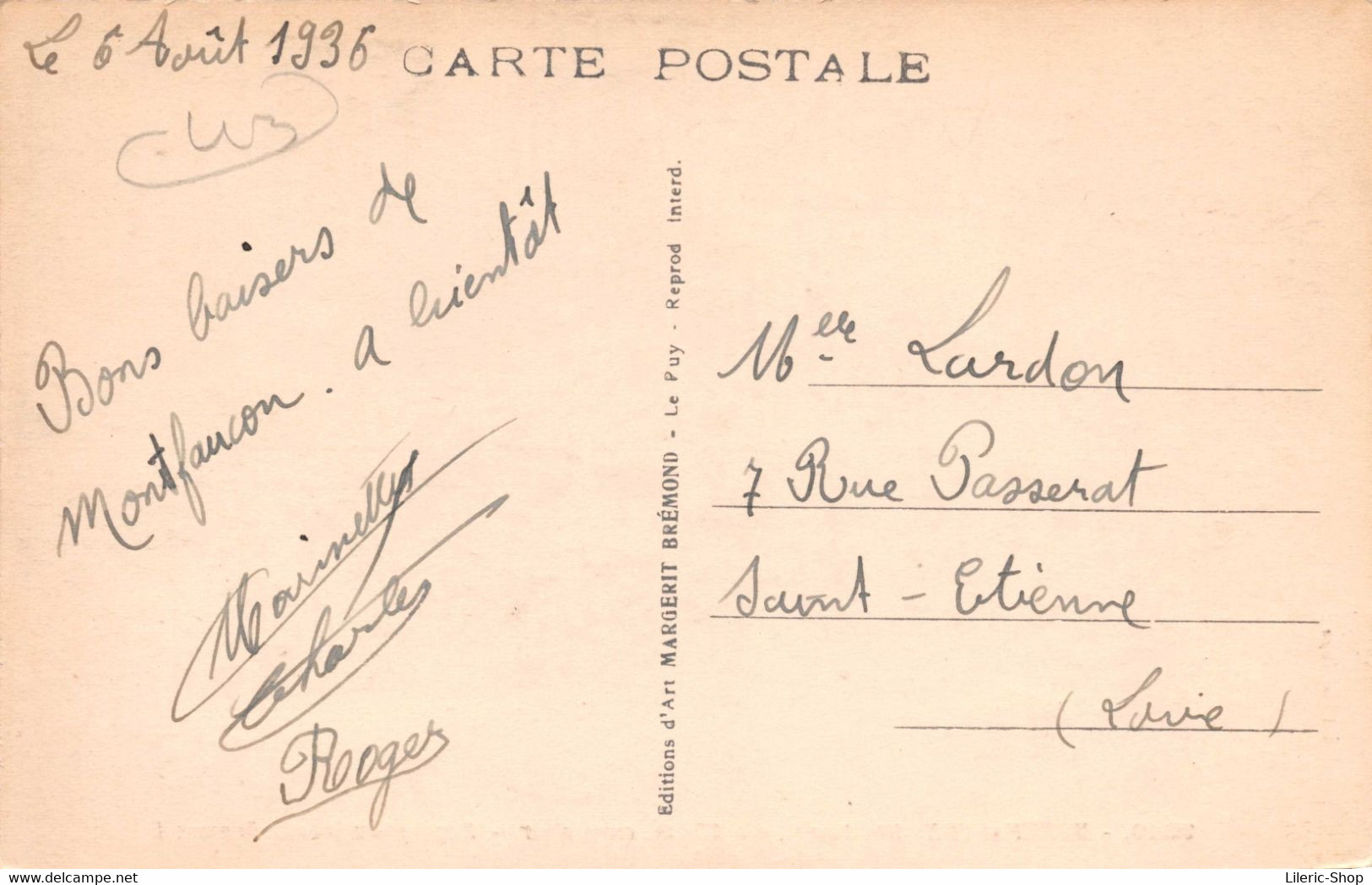 [43] MONTFAUCON -  Paysage Au Bois De Bramard - Cpa 1936 ♥♥♥ - Montfaucon En Velay