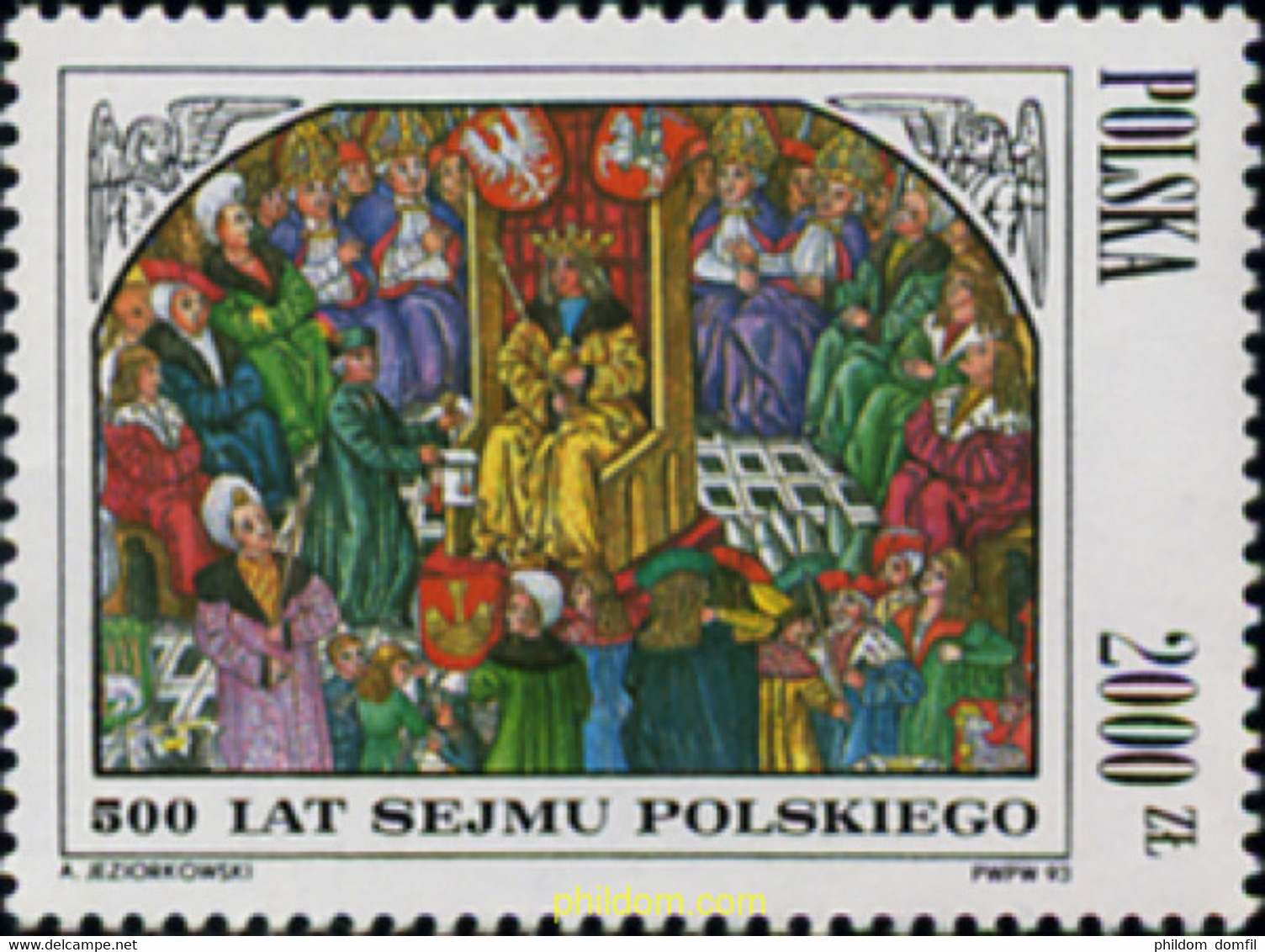 168937 MNH POLONIA 1993 500 ANIVERSARIO DEL PARLAMAENTO POLACO - Zonder Classificatie