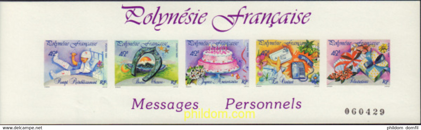 372878 MNH POLINESIA FRANCESA 1989 MENSAGES PERSONALES - Gebruikt