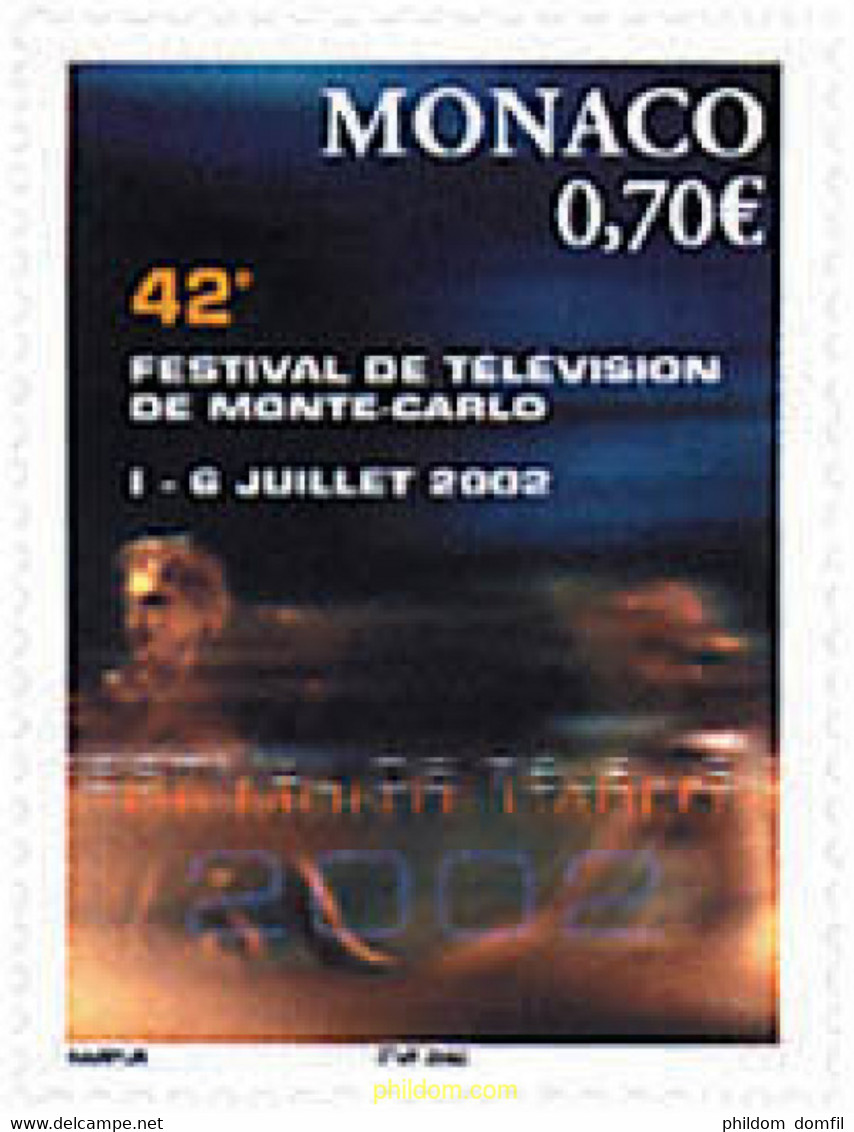 79528 MNH MONACO 2002 42 FESTIVAL DE TELEVISION DE MONTECARLO - Sonstige & Ohne Zuordnung