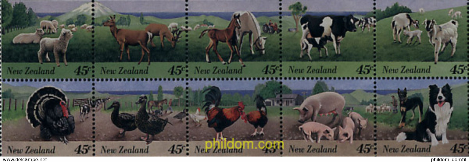 1399 MNH NUEVA ZELANDA 1995 ANIMALES DE GRANJA - Varietà & Curiosità