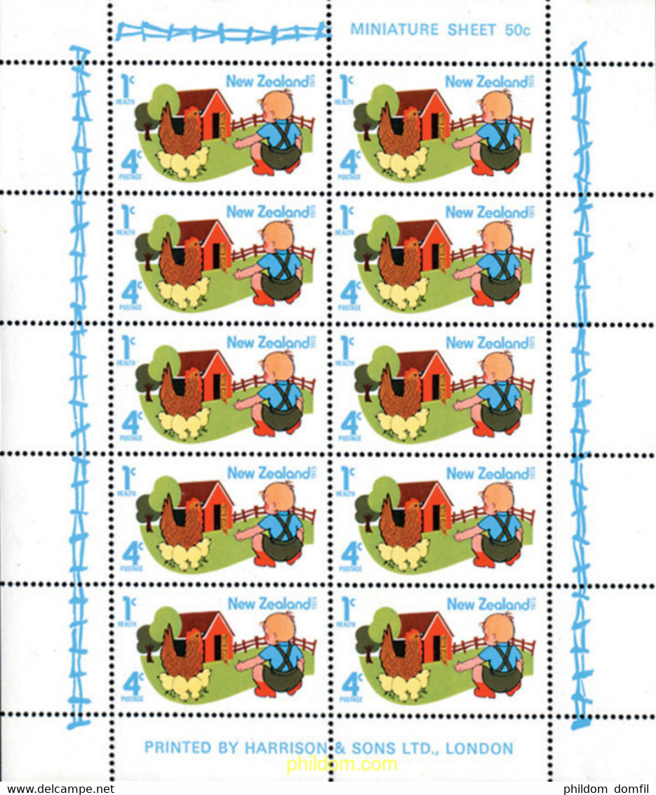 162277 MNH NUEVA ZELANDA 1975 PRO INFANCIA - Abarten Und Kuriositäten