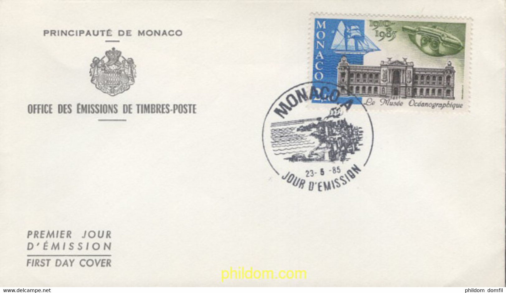 407884 MNH MONACO 1985 75 ANIVERSARIO DE LA INAUGURACION DEL MUSEO OCEANOGRAFICO DE MONACO - Autres & Non Classés