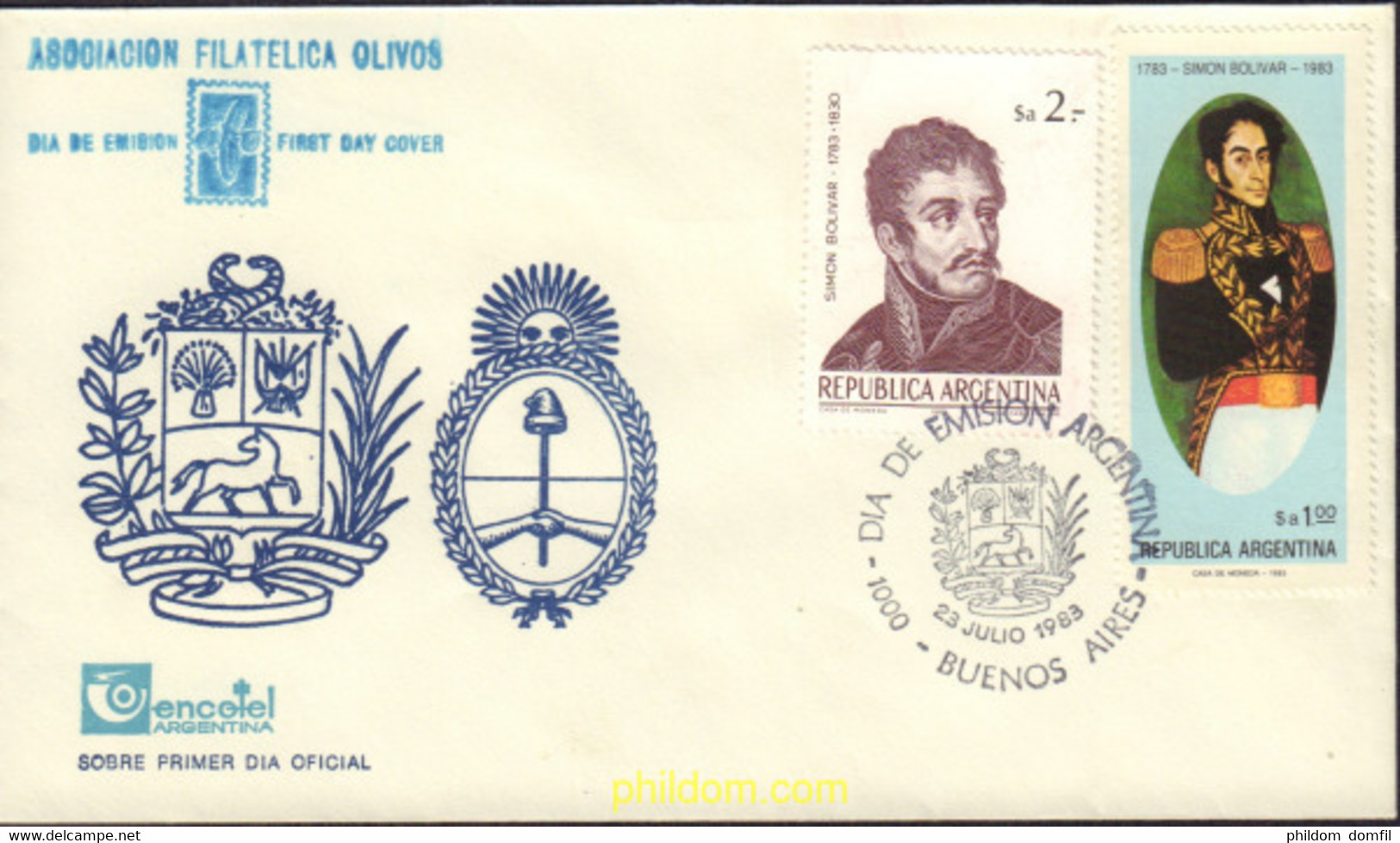 496138 MNH ARGENTINA 1983 SIMON BOLIVAR - Gebruikt