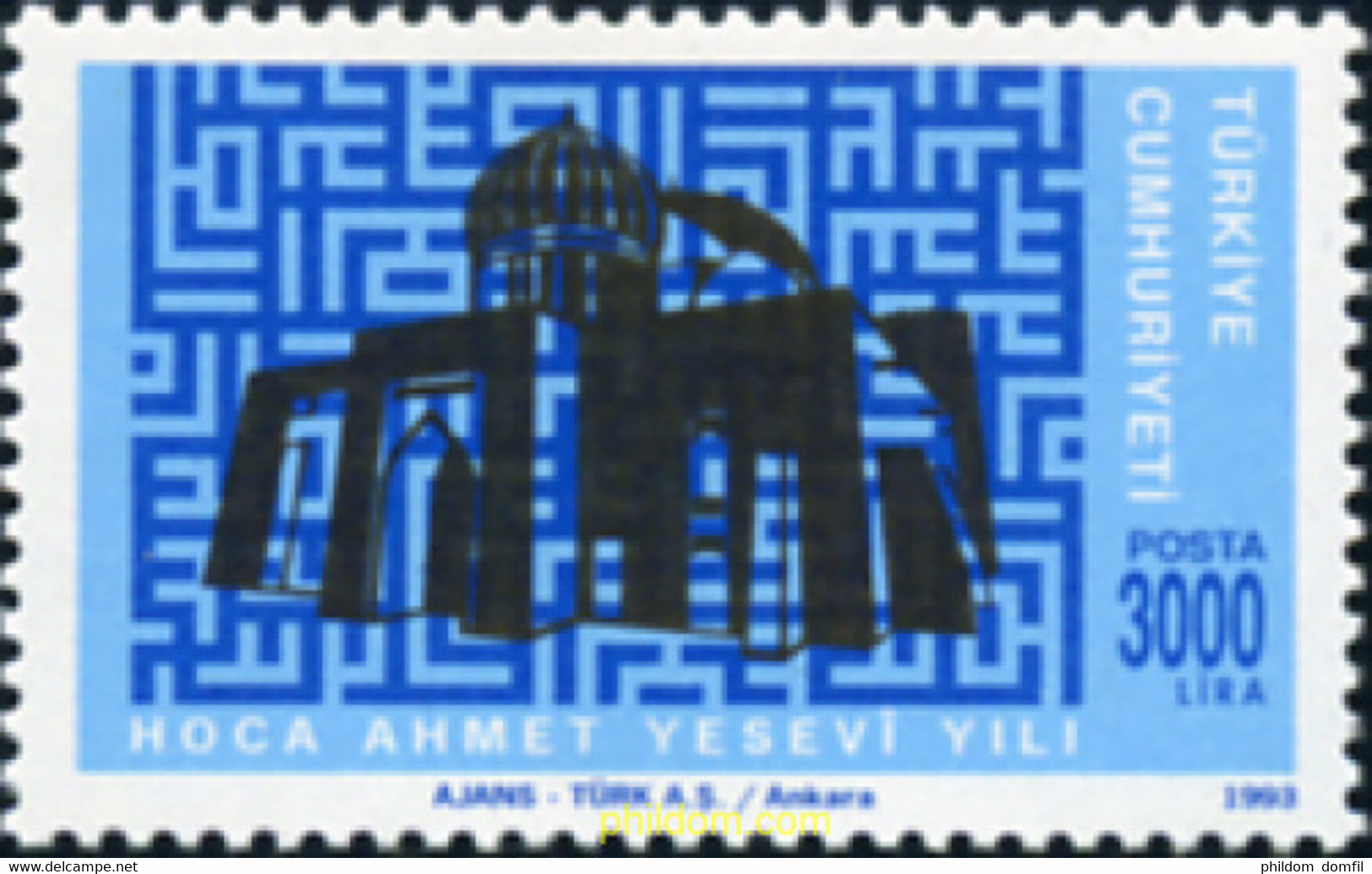 173642 MNH TURQUIA 1993 900 ANIVERSARIO DEL NACIMIENTO DE HODJA AHMET YESEVI - Colecciones & Series