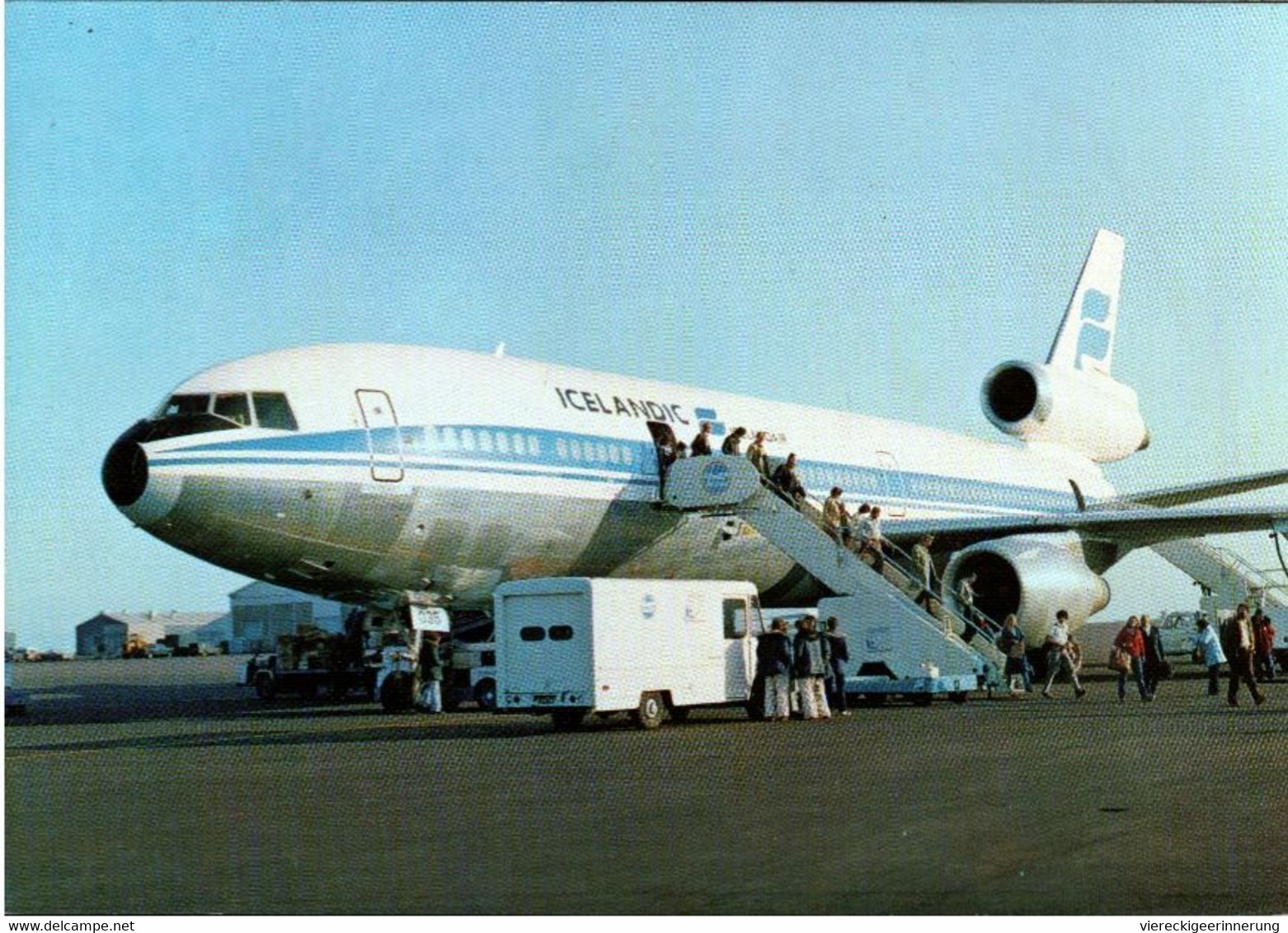 ! Modern Airline Postcard Island, Icelandic, Icelandair, Flugzeug, DC-10 Jetliner - 1946-....: Era Moderna