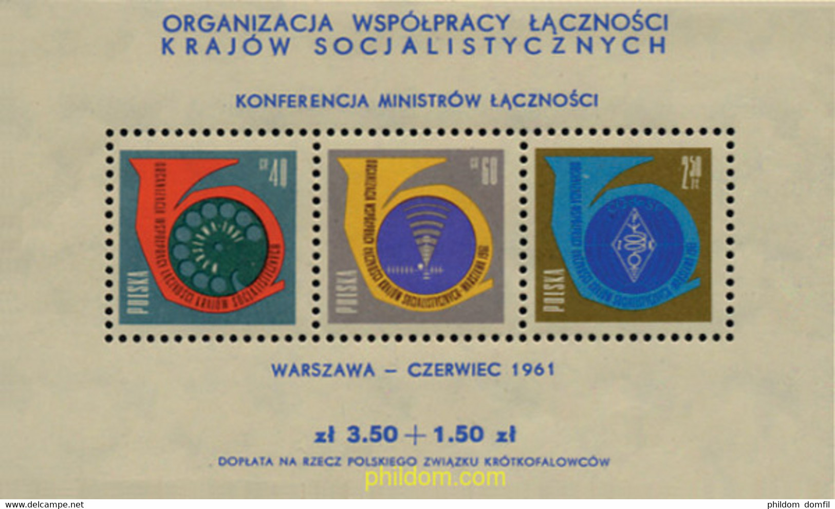 155927 MNH POLONIA 1961 CONFERENCIA DE LOS MINISTROS DE COMUNICACIONES - Unclassified