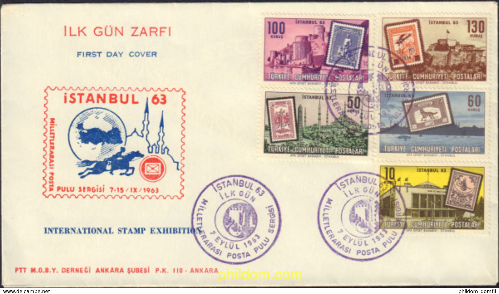 368950 MNH TURQUIA 1963 ESTAMBUL 63. EXPOSICION FILATELICA INTERNACIONAL - Verzamelingen & Reeksen