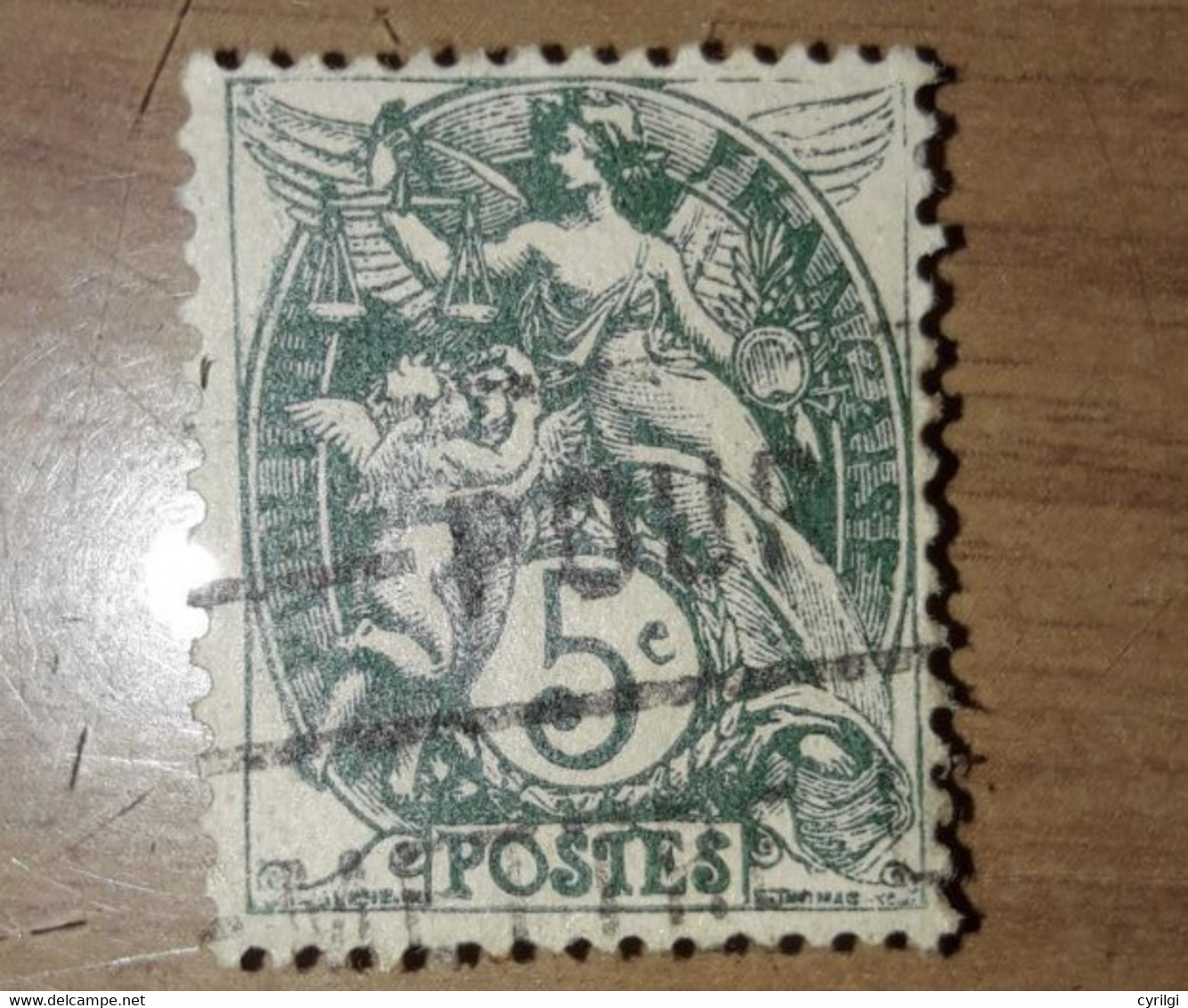 N° 111, Cadre Cassé En H - Used Stamps