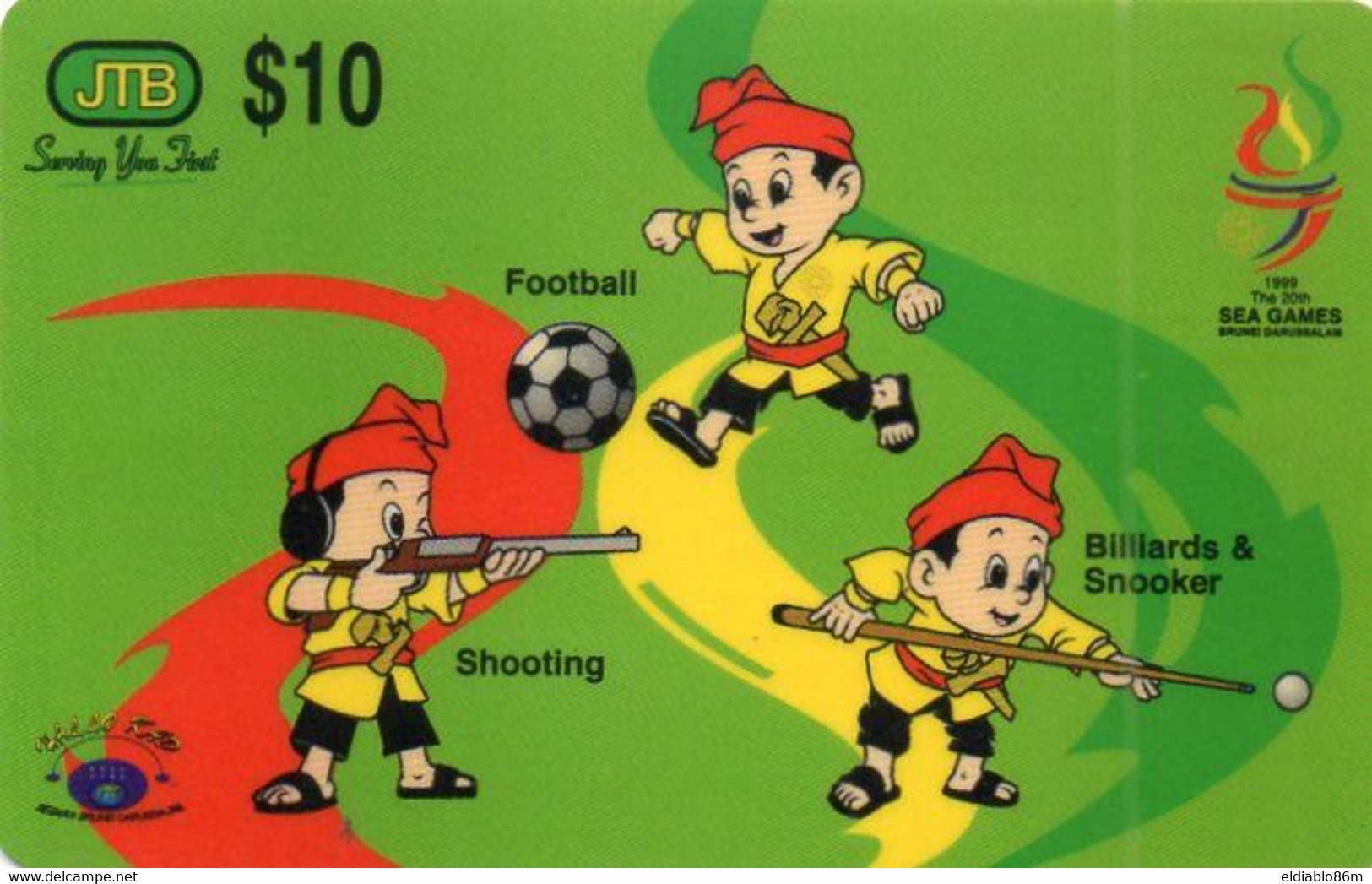 BRUNEI - PREPAID CARD - JTB - SEA GAMES 1999 - Brunei