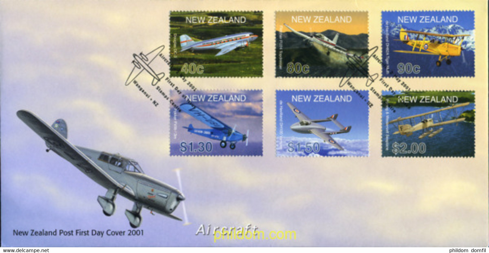367424 MNH NUEVA ZELANDA 2001 AVIONES - Errors, Freaks & Oddities (EFO)