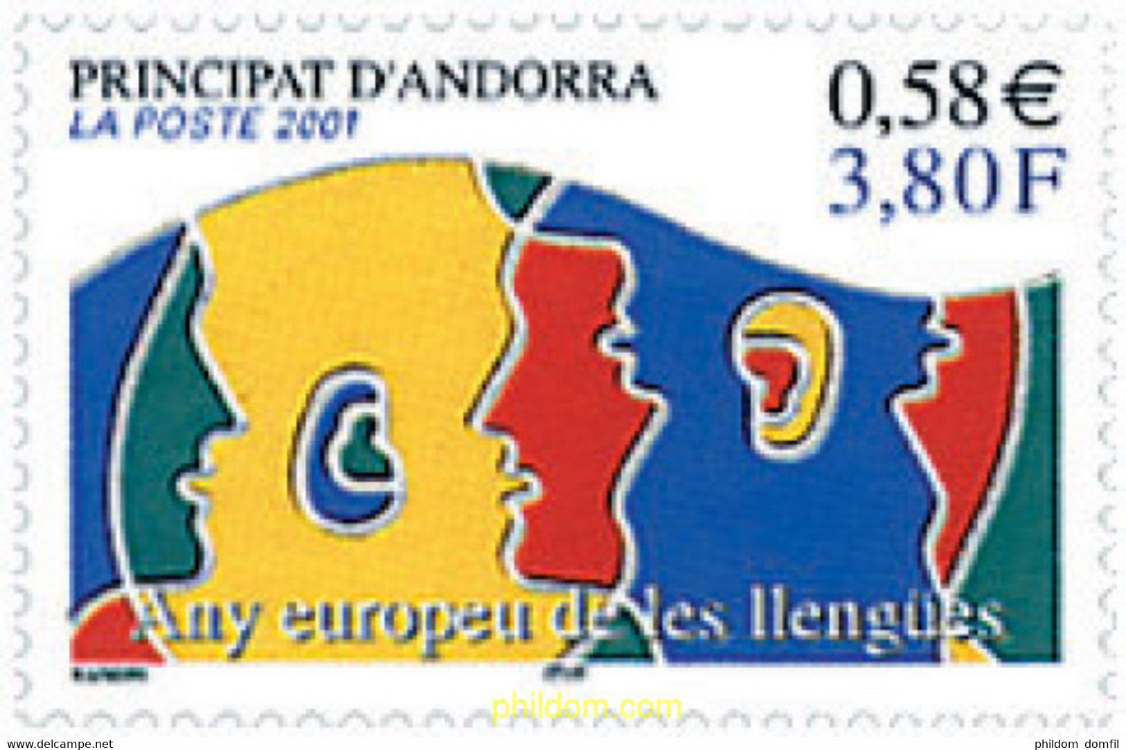 78139 MNH ANDORRA. Admón Francesa 2001 AÑO EUROPEO DE LAS LENGUAS - Collections