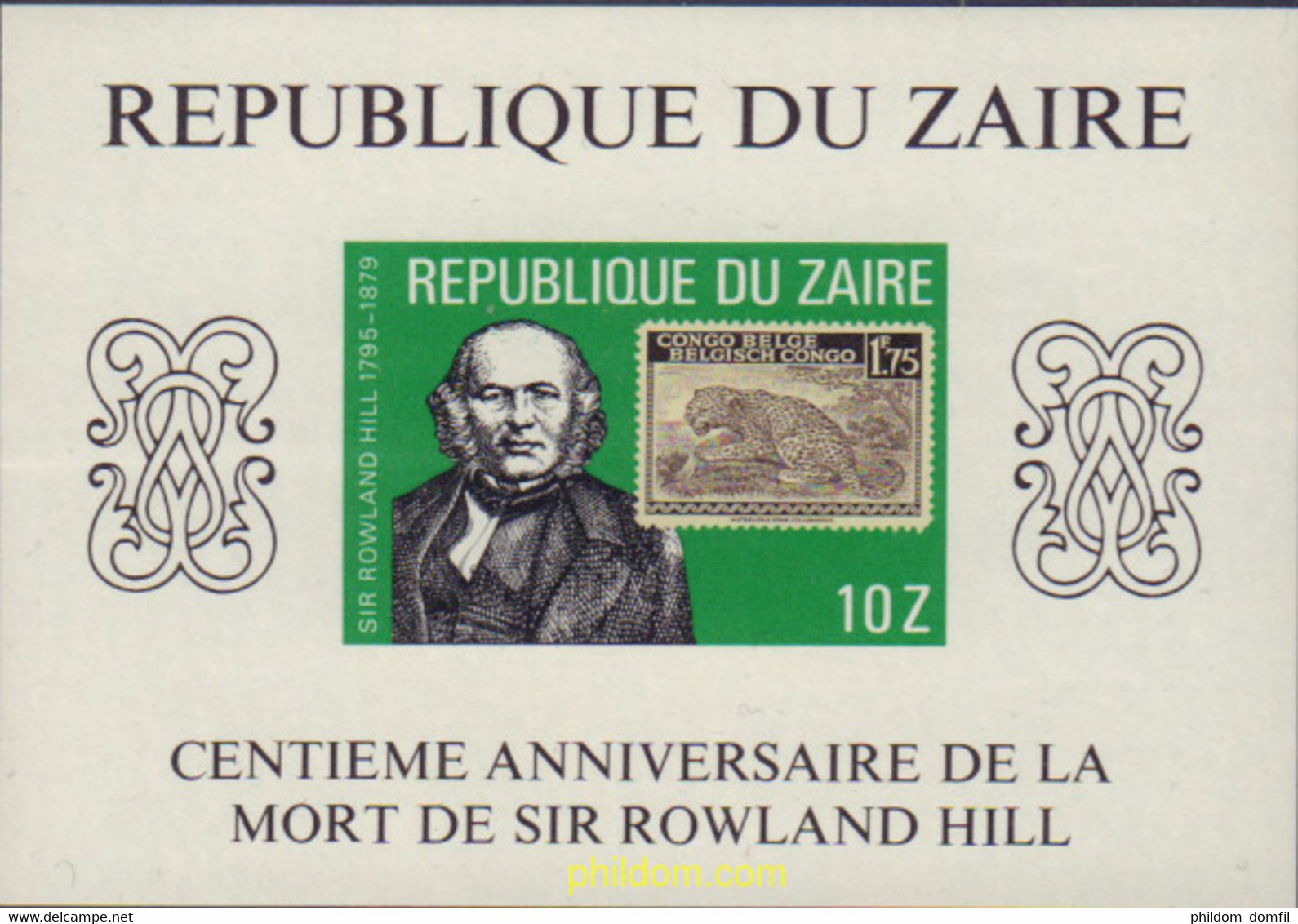 370060 MNH ZAIRE 1980 100 ANIVERSARIO DE LA MUERTE DE ROWLAND HILL - 1980-1989