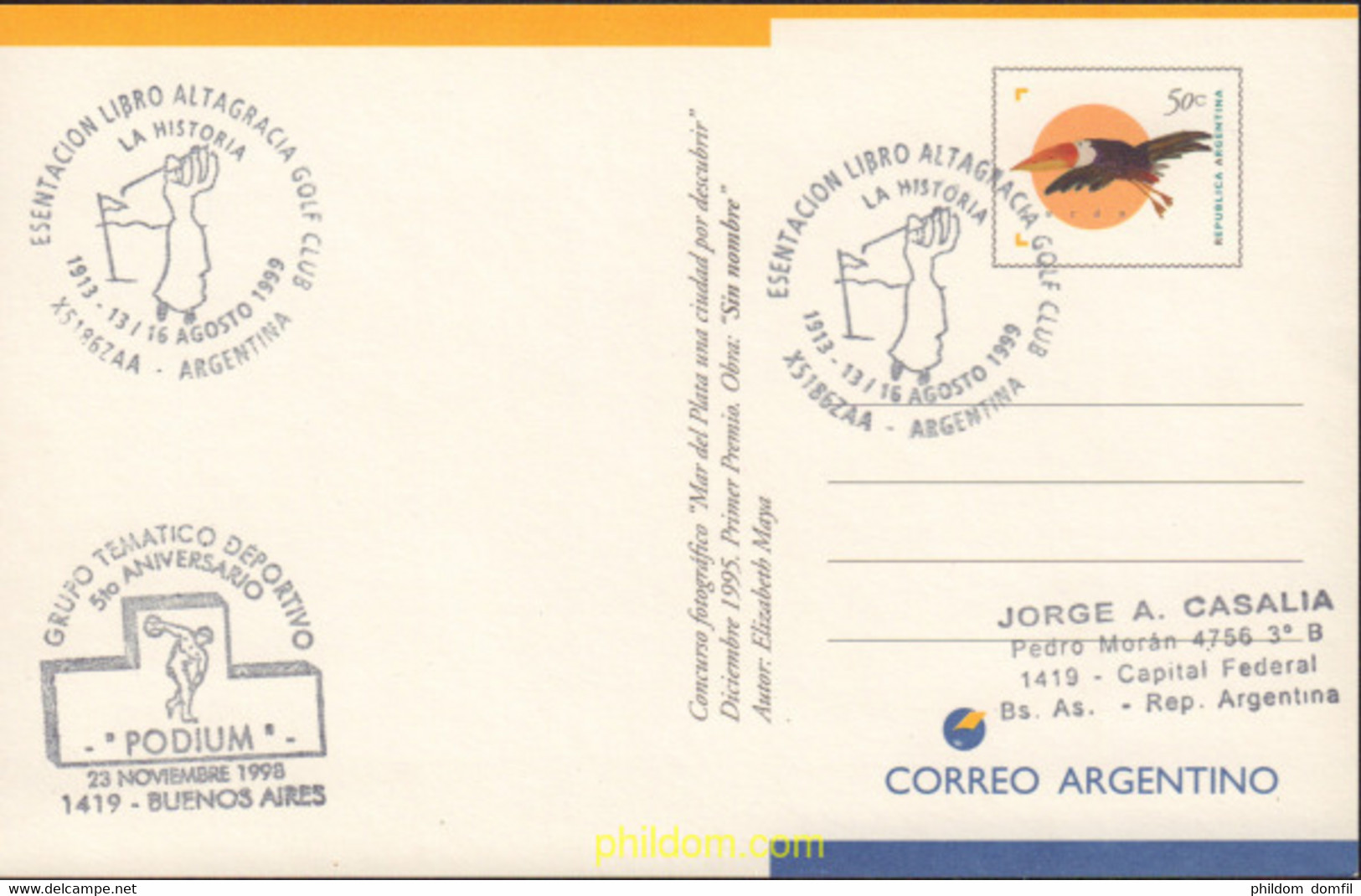 375479 MNH ARGENTINA 1995 FAUNA - Usati