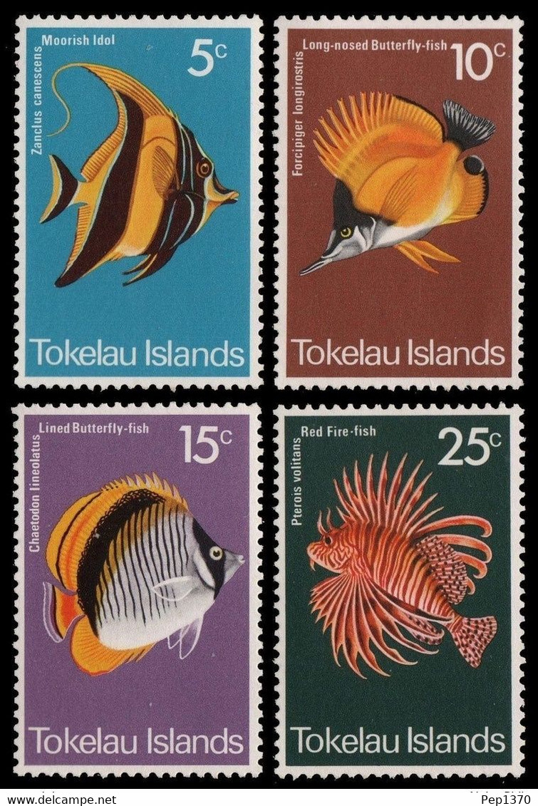 TOKELAU 1975 - PECES - POISSONS - FISHES - FISCH - YVERT 45/48** - Tokelau