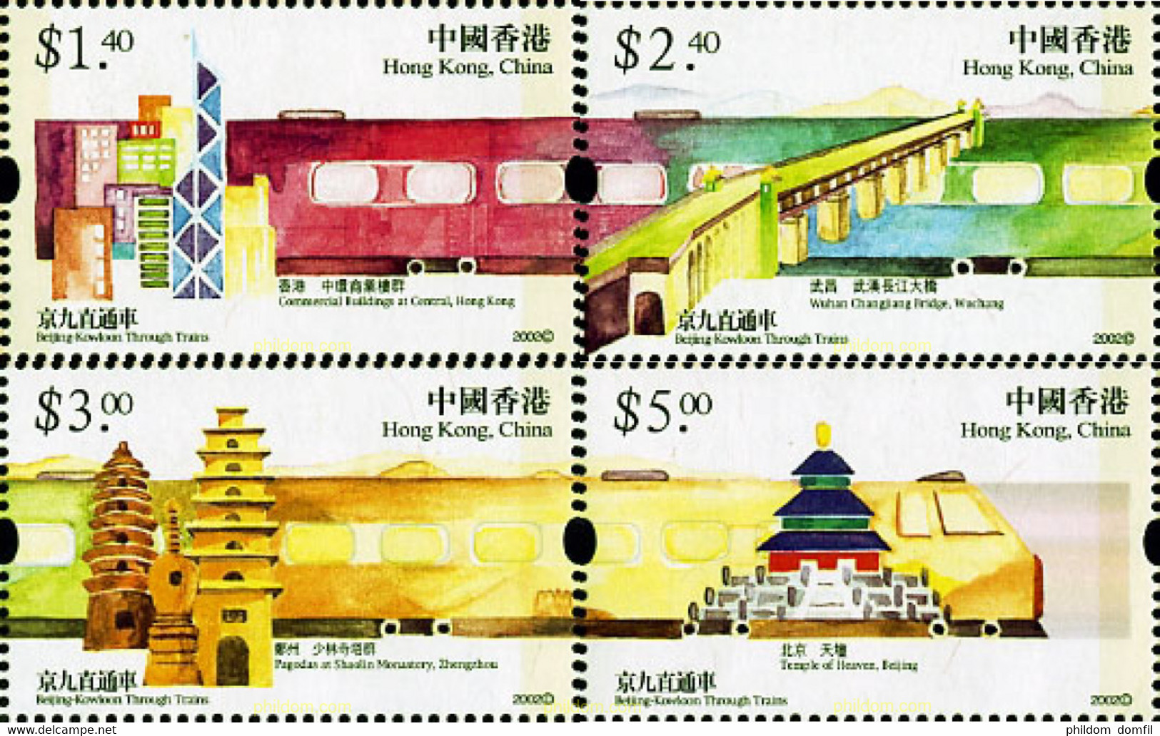 98570 MNH HONG KONG 2002 PEKIN-KOWLOON EN TREN - Collections, Lots & Séries