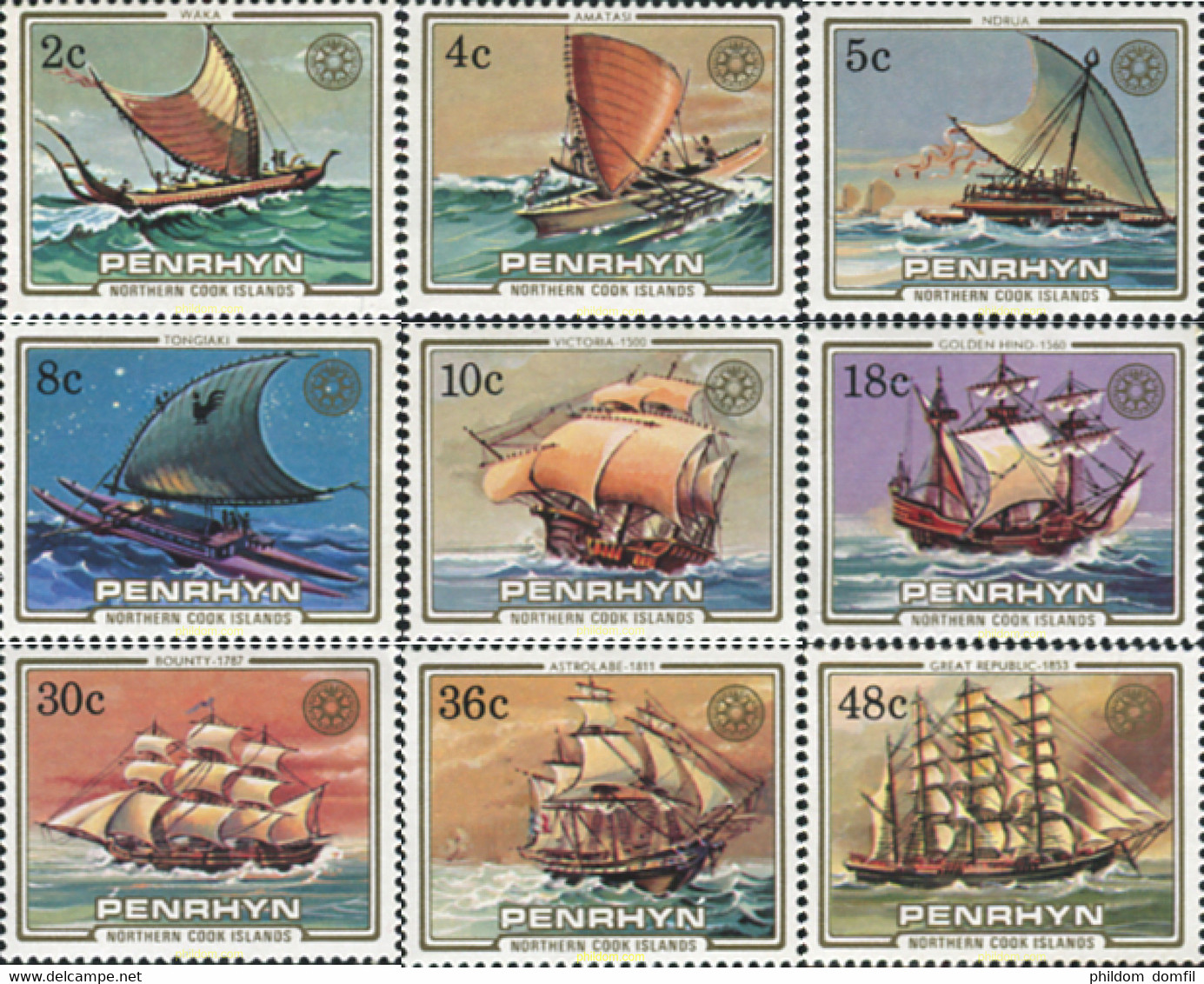 370507 MNH PENRHYN 1984 BARCOS DE VELA - Penrhyn