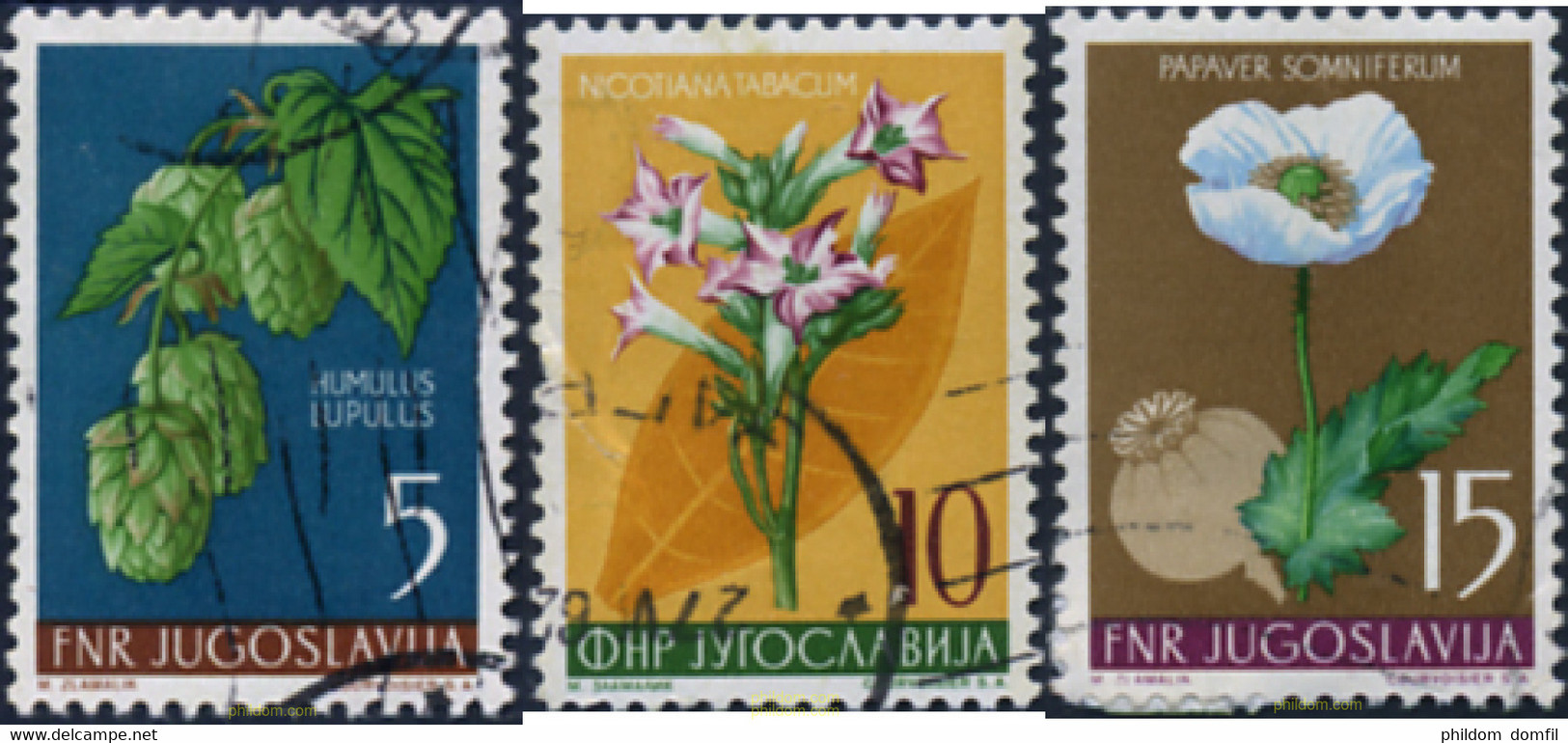 300661 USED YUGOSLAVIA 1955 FLORES DE YUGOSLAVIA - Collections, Lots & Series