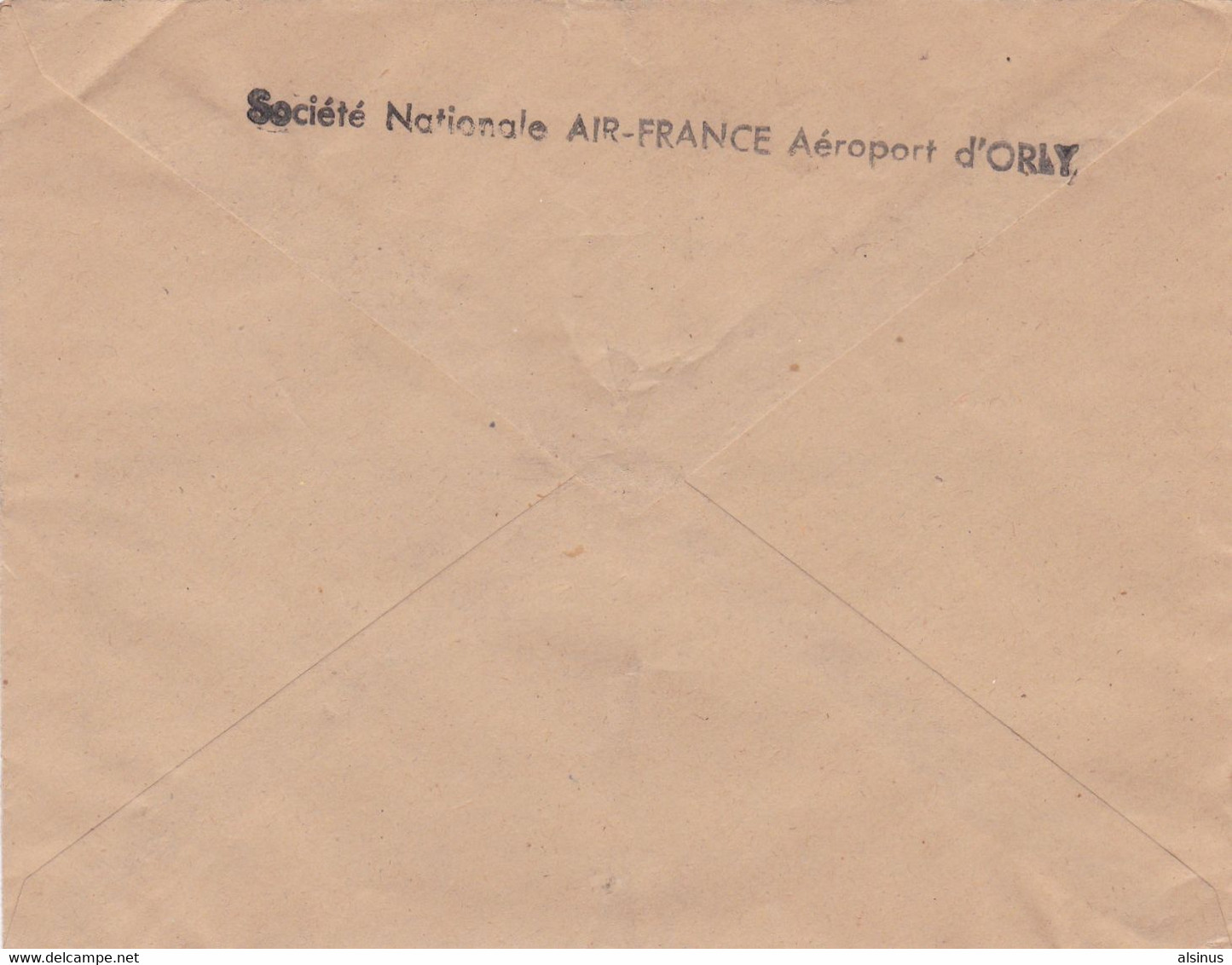 FRANCE - 1948 - MARIANNE DE GANDON - 4F VERT - 6F ROUGE - CACHET AIR FRANCE SECTION DOUANE- AEROPORT D'ORLY - Storia Postale