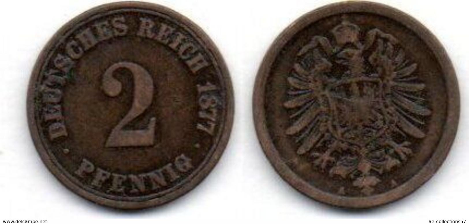 MA 18778  / Allemagne - Deutschland - Germany 2 Pfennig 1877 A TB+ - 2 Pfennig