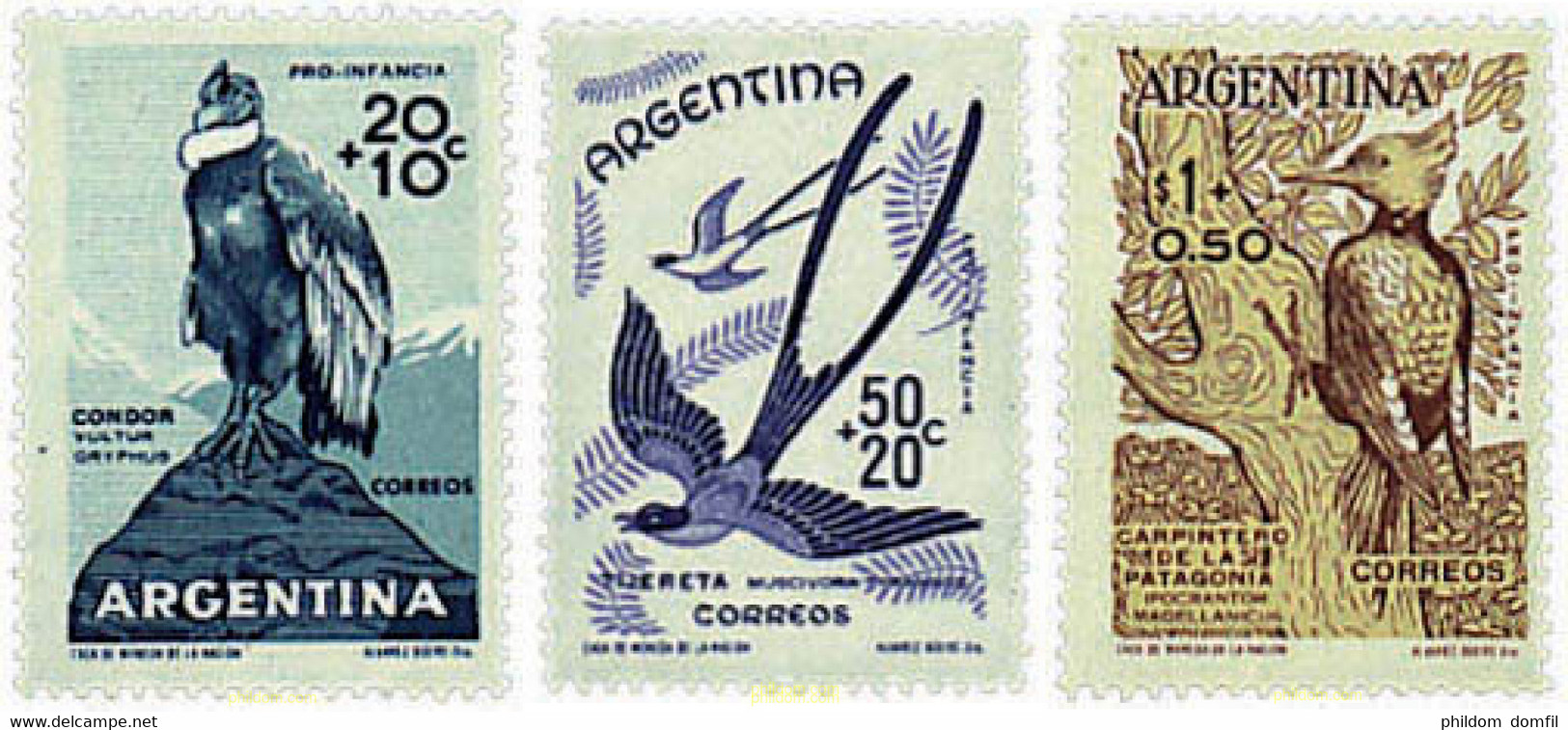 335678 MNH ARGENTINA 1960 PRO INFANCIA. AVES - Gebraucht