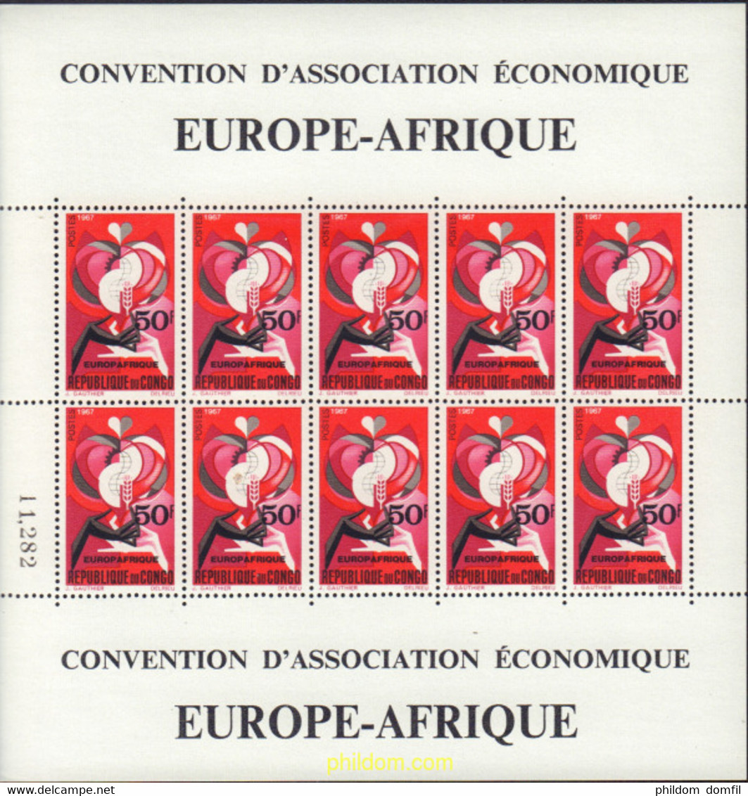 372891 MNH CONGO 1967 EUROPAFRICA - FDC