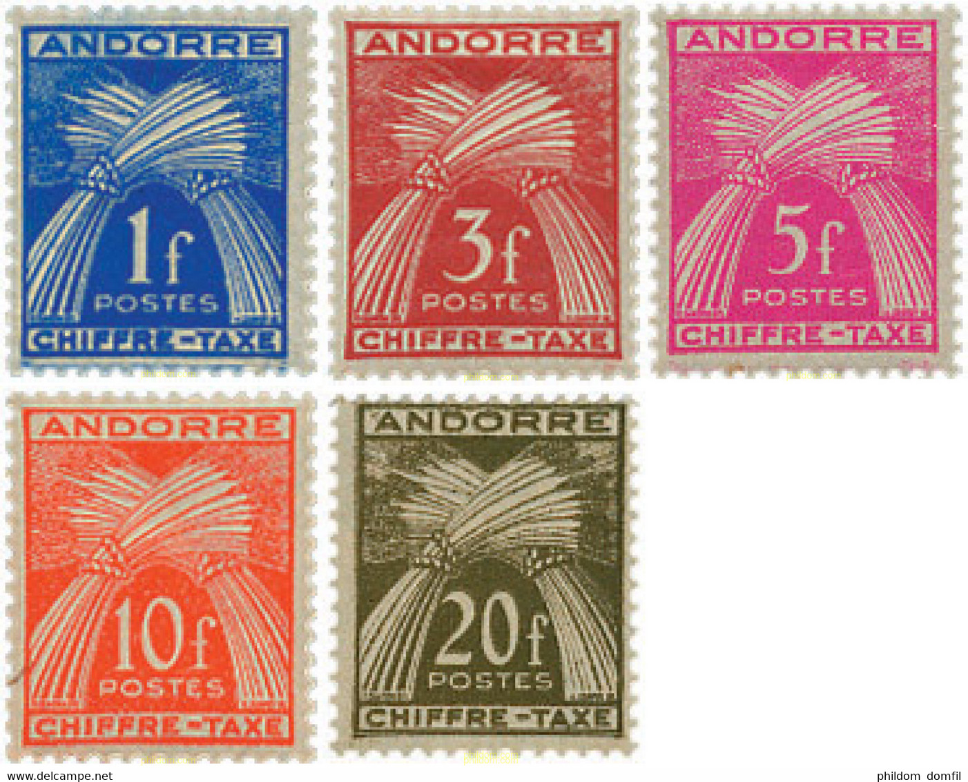 345832 HINGED ANDORRA. Admón Francesa 1943 ESPIGAS - Collections