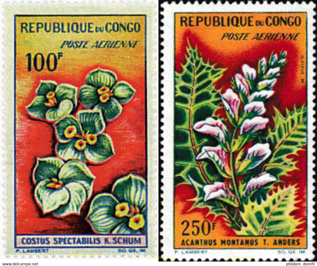 82648 MNH CONGO 1963 FLORES - FDC