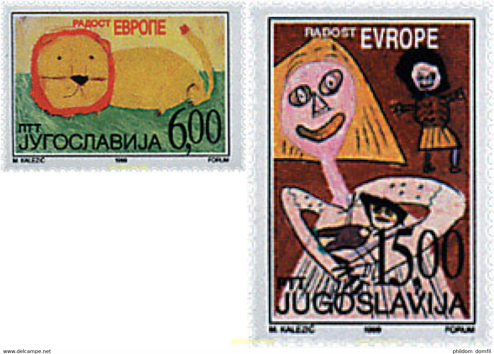 46943 MNH YUGOSLAVIA 1999 DIBUJOS INFANTILES - Usati
