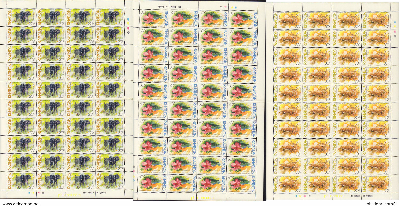 577479 MNH RUANDA 1982 10 ANIVERSARIO DEL PROGRAMA DE LAS NACIONES UNIDAS PARA EL DESARROLLO DE LA FAUNA Y LA FLORA - 1980-1989